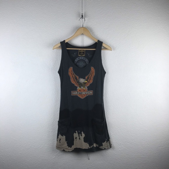 Harley-Davidson Dresses & Skirts - SOLD l Harley TRUNK Moment In Time Bleach Tank
